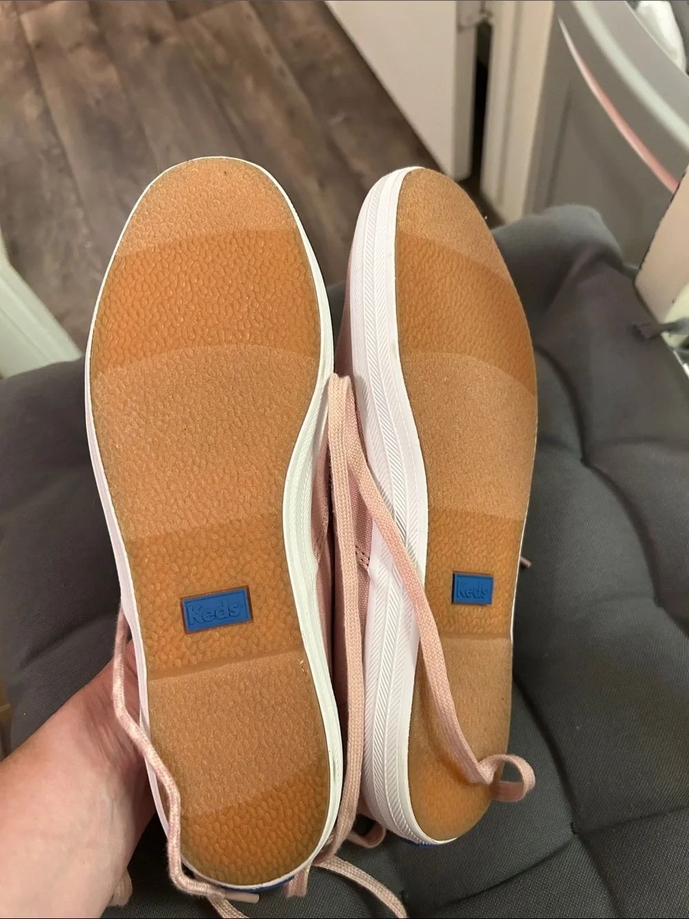 Keds Pink Canvas Low-Top Lace-Up Sneakers